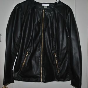 Faux Lightweight Leather Jacket